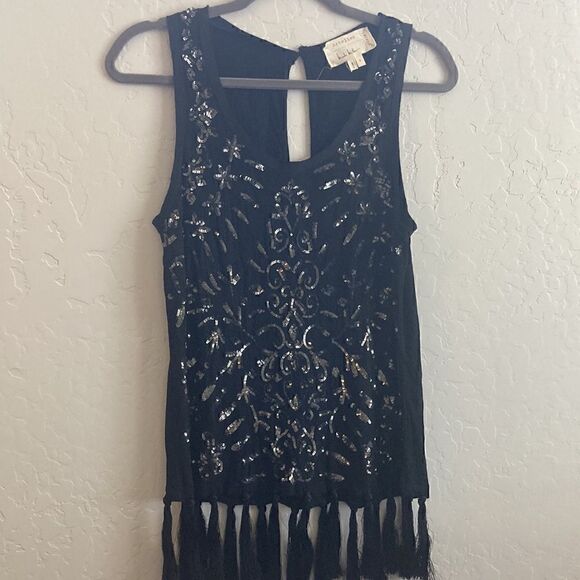 Nicole Miller sequin and tassel tank top - Picture 6 of 10